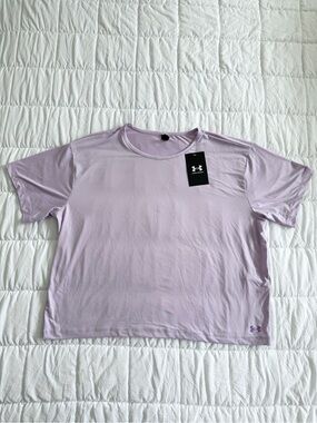 {Under Armour} Purple Loose Fit Athletic Workout Short Sleeve Tee | S